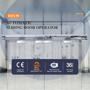 Doortec HH150กระจกอลูมิเนียมบางเฉียบกลางแจ้ง, ระบบประตูบานเลื่อนกันน้ำการออกแบบประตูหลักพร้อมผู้ประกอบการประตูอัตโนมัติ - Product Image 4