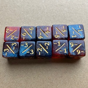 10x Acrylic Dice Math <strong>Counting</strong> Teaching Add Subtract Dice Board Game Props Double Colors Square <strong>Symbol</strong> Digital Dice