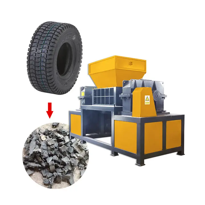 Sử dụng chất thải cao su toàn bộ xe lốp tái chế 2 trục lốp Shredder máy cho chất thải xe lốp