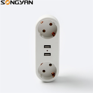 Enchufe multifuncional europeo para turismo, adaptador de enchufe de 220v con puertos usb - Product Image 2