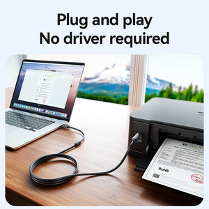 สายเคเบิล USB 2.0พิมพ์ข้อมูลความเร็วสูง2ม. ตัวผู้เป็นตัวผู้3A ชาร์จเร็วสำหรับเครื่องพิมพ์และสแกนเนอร์ - Product Image 6