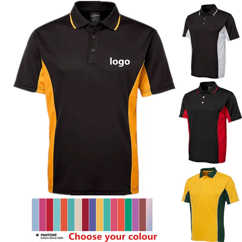 Polo de alta calidad PL062, venta al por mayor, último diseño, personalizado, con tu logotipo, secado rápido, para hombres, uniformes de empresa