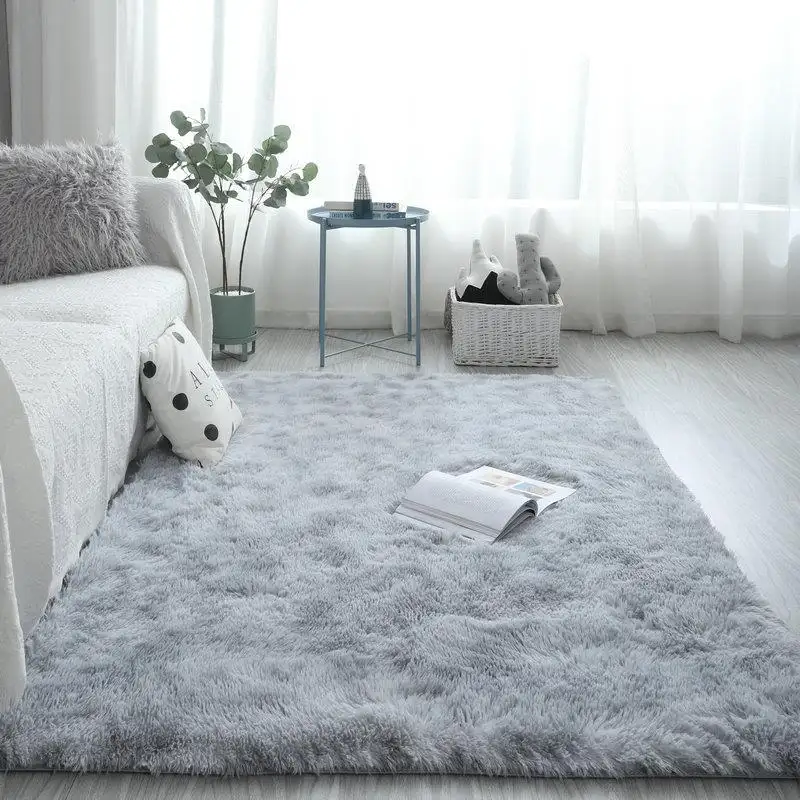China supplier Table Tufted 100% Polyester Tie Dye Shaggy Luxury Plush Fabric rugs Carpet