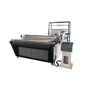 Gute Qualität Voll automatisches computer programmier bares Muster Die Digital Cnc Vib rating Cutting Cloth Fabric Nähmaschine mit Ce - Product Image 1