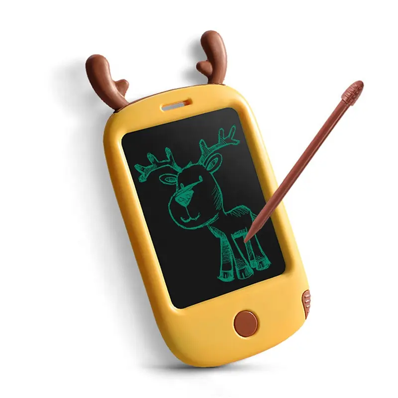 Desarrollo intelectual educativo Digital, tablero de dibujo con dibujo de ciervo mágico, tableta de escritura, juguete para niños, 4,4 pulgadas
