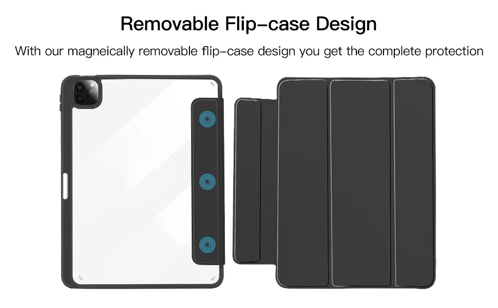 Чехол для Ipad Pro 11, боковой Магнитный разделитель, прозрачный чехол для телефона, противоударный чехол для планшета Ipad Pro 11/12, 9, чехол 2022