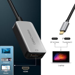 CableCreation-Adaptador de USB-C a HDMI, convertidor 4K 60Hz macho a hembra tipo c a hdmi - Product Image 6