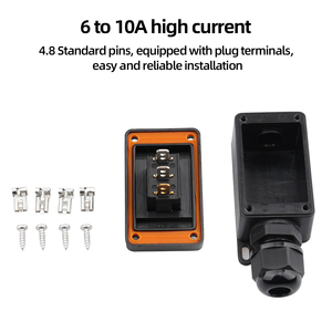 Küçük akım Inline Rocker anahtarı açma-kapama/açma-kapama CE PA66 su geçirmez IP67 anahtarı Rocker siyah kırmızı yeşil 6A Rocker anahtarı - Product Image 5