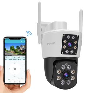 Starcam-cámara de vigilancia WiFi de doble lente, videocámara de red inalámbrica de 662 R PTTsurveillance Network - Product Image 1