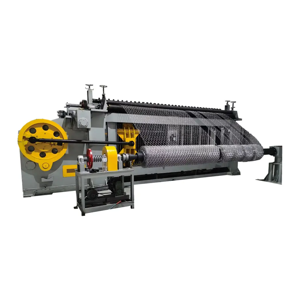 Max. Het Weven Van Maaswijdte Van 5300Mm Maaswijdte 120X150Mm Gabion Mesh Machine