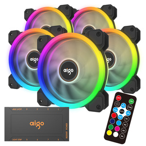 DarkFlash 120mm 6PIN מקרה מאוורר RGB Led מחשב מאוורר Cooler עם RF מרחוק בקרת Arua סנכרון מחשב אוהדי