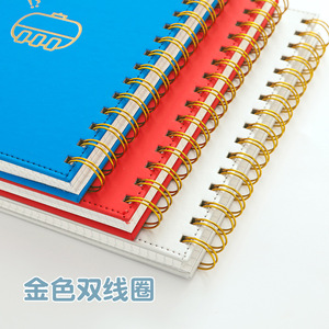レトロA5コイルノートブックグリッドスモールスクエアクリエイティブスパイラルリングノートブックシンプルな厚い大学生ノートブック厚いカスタムロゴ - Product Image 3