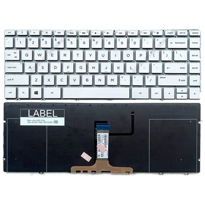 Original QWERTY US English With Backlit Laptop <strong>Keyboard</strong> for HP Spectre 13-AF 13-AF010CA 13-AF012DX 13-AF051NR SN7162BL1 White - Product Image 1