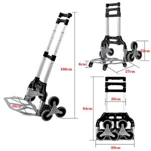 50-70kgs Nhiệm Vụ Trung Bình Có Thể Gập Lại Tay Giỏ Hàng Bạc Có Thể Gập Lại Đẩy Xe Đẩy Với Nhiệm Vụ Ánh Sáng Tải Gấp Mua Sắm Giỏ Hàng Cao Su 1 Bộ - Product Image 3