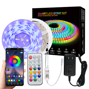 DC12V 30leds/M IC yerleşik WS2811 LED şerit 24W/rulo ambiyans LED ışıkları 21Ky Bluetooth denetleyicisi RGB LED şerit ışık kiti - Product Image 1