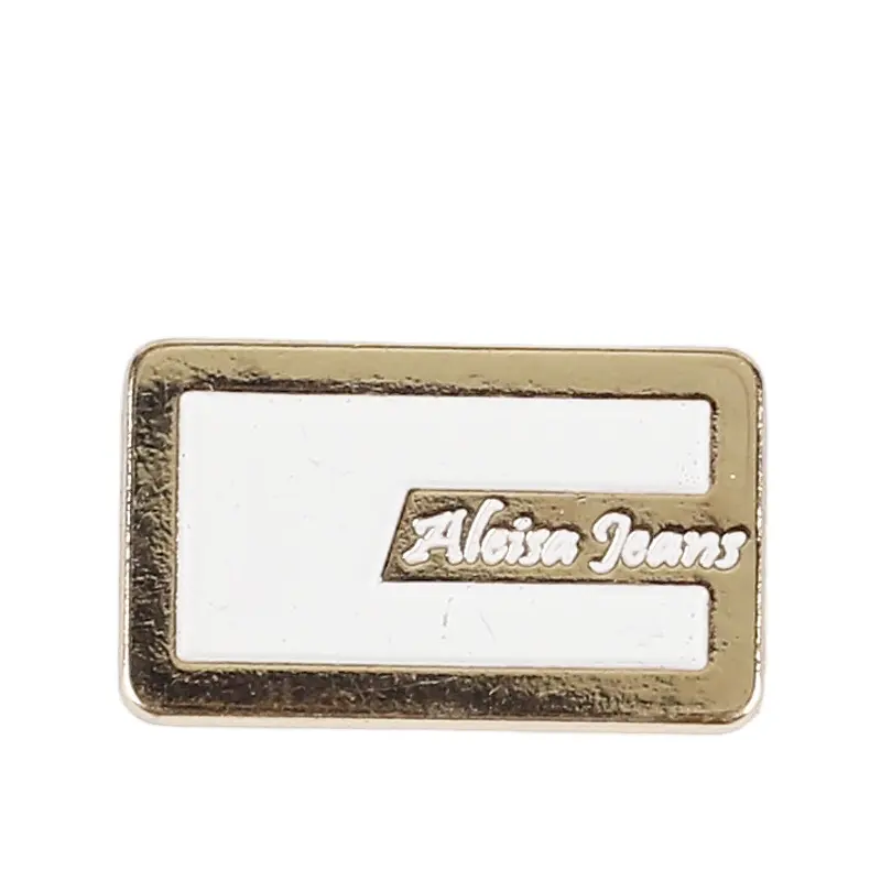 Plate Fashion Garment Labels Kunden spezifisch graviertes Logo zum Nähen von Marken metall für Jeans Alloy Printed T/T, Western Union Sustainable
