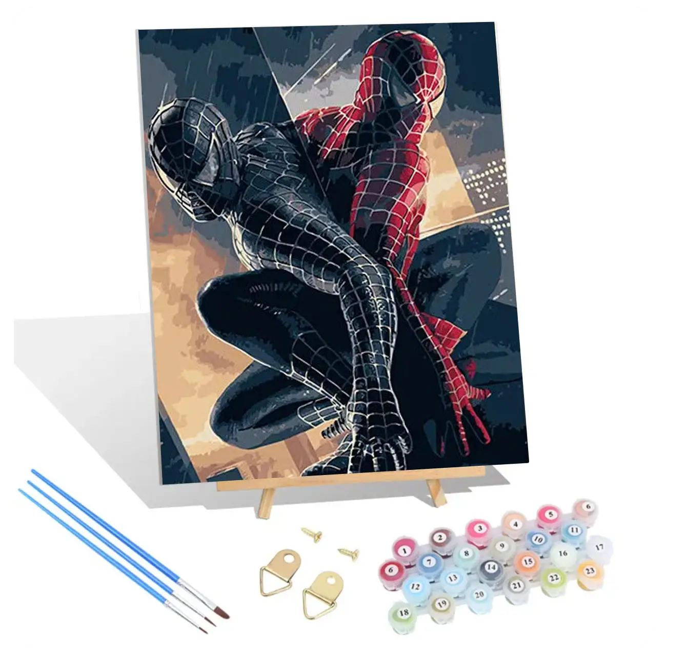 Avengers Heroes Custom DIY digital oil painting character spider-man hand-painted decorative painting