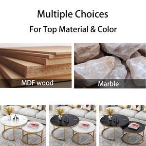 İskandinav Modern lüks mermer masa yuvarlak yuvalama sehpa seti ev apartman ofis Bar için mükemmel oturma odası mobilya - Product Image 6