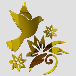Preciser 3D阿拉伯墙画贴纸厨房花鸟