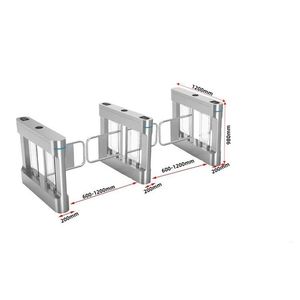 Vendita all'ingrosso sistema di controllo dell'accesso pedonale a doppio canale piccolo cancello barriera oscillante tornello della comunità scolastica - Product Image 2