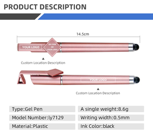 2024 biểu tượng tùy chỉnh chengwei CW-G32 nhựa bút bi đa-màu mực 0.5 mét đa chức năng điện thoại di động chủ QR mã - Product Image 2
