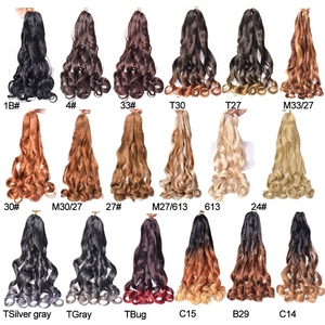 22 นิ้ว 150 กรัมสังเคราะห์ Wave ลูกม้าหยิกฝรั่งเศสเกลียวผมหยิกหยักถักผม - Product Image 2
