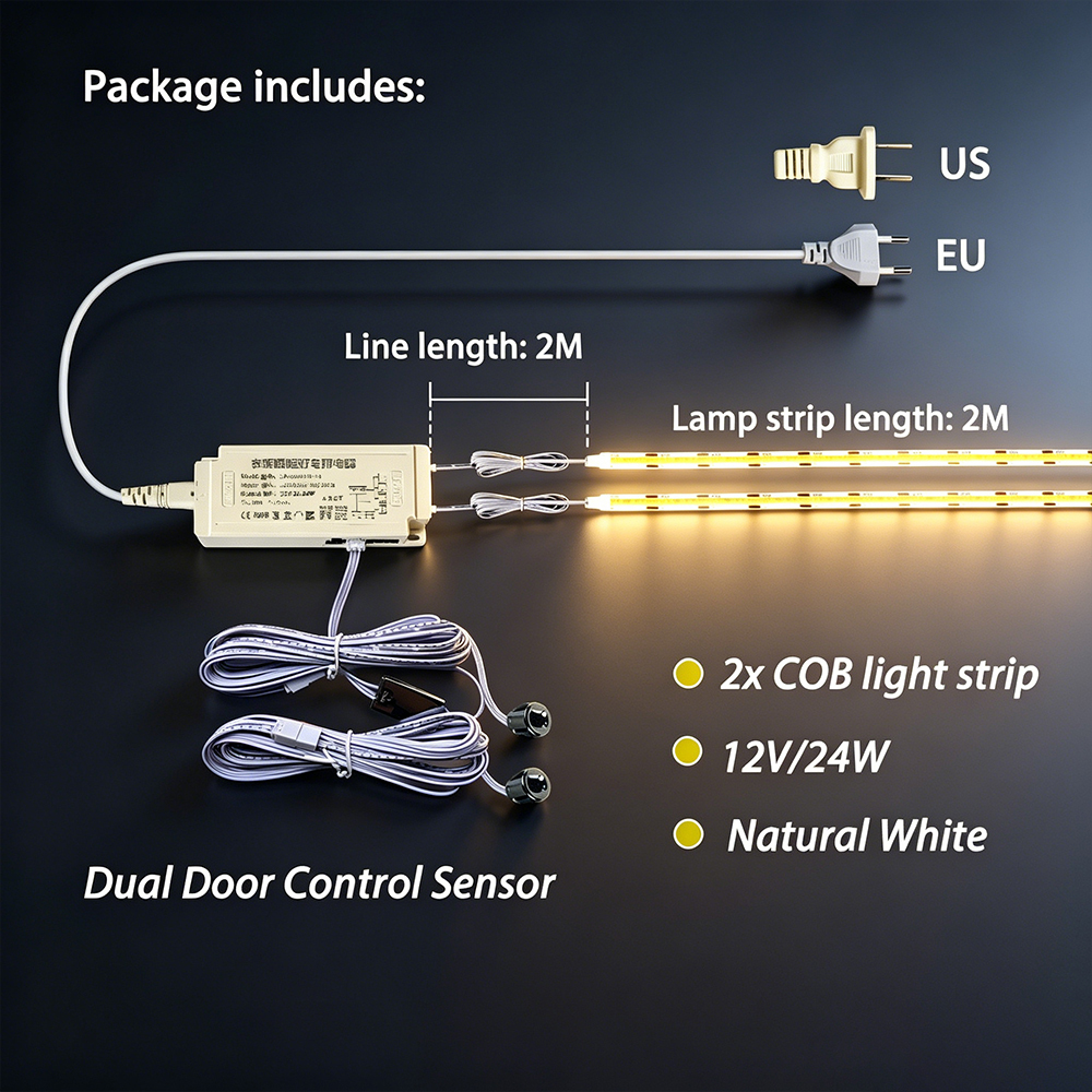 US Plug-2 X COB LED strip