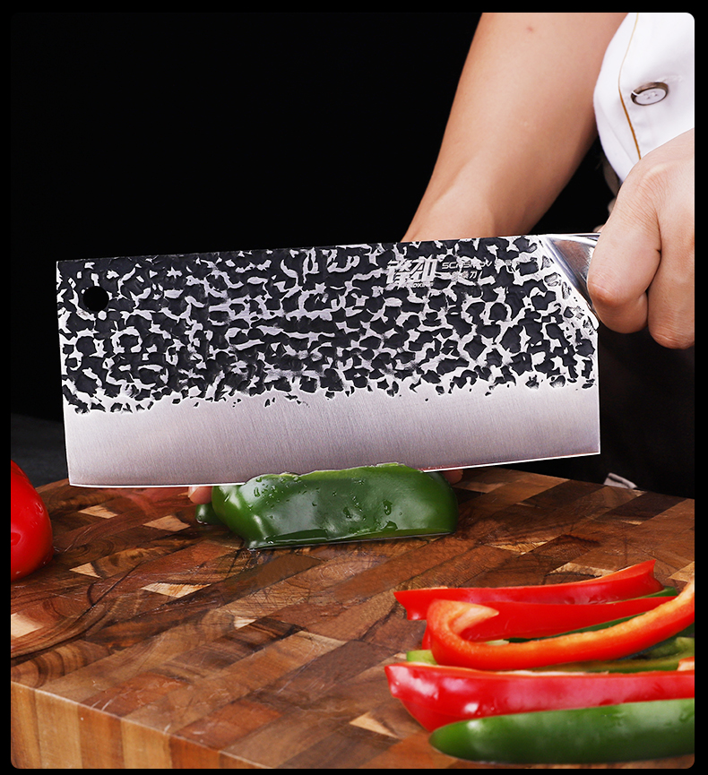 Wholesale Amazon hot sales Premium Quality Rosewood handle 5Cr15mov stainless steel butcher kitchen cleaver knife