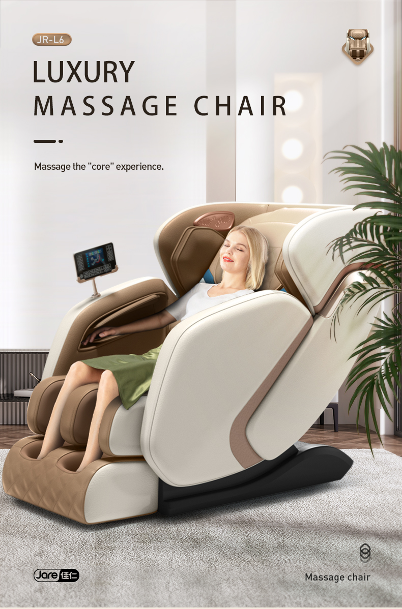 Jare L6 Wholesale Factory Price Luxury 4D Zero Gravity Shiatsu Roller Electric Kneading Back Heating Full Body Massage Chair