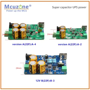 ラズベリーパイと組み込みシステム用の新しいスーパーキャパシターベースのUPS電源、7-24v入力、5vまたは12v出力カスタム - Product Image 3