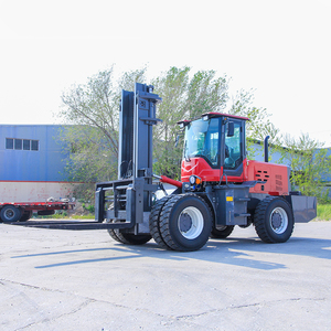 SITC 10Ton Capacidad Manual Power Pallet Precio bajo Carretilla elevadora diésel hidráulica articulada trasera 4WD Carretilla elevadora de combustión interna - Product Image 5