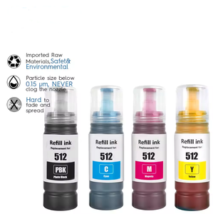 Asseel toptan 512 Premium uyumlu renk toplu su bazlı şişe dolum mürekkep Epson Expression ET-7700 ET-7750 yazıcı için - Product Image 2