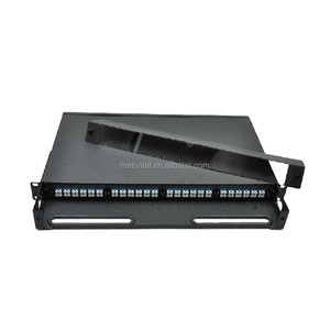 MT-1017 10インチ8ポートファイバーパッチパネルSC LC FC STアダプター付きフルロード1Uラックマウント型金属FTTH卸売 - Product Image 3