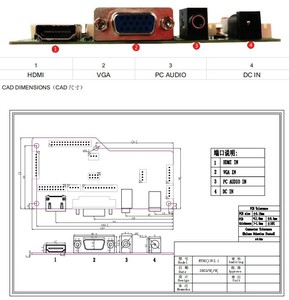 Placa controladora LCD de panel RT2513A de entrada universal de 12V con resolución de hasta 1920x1200 60Hz, 1 entrada para placa controladora Lcd - Product Image 4
