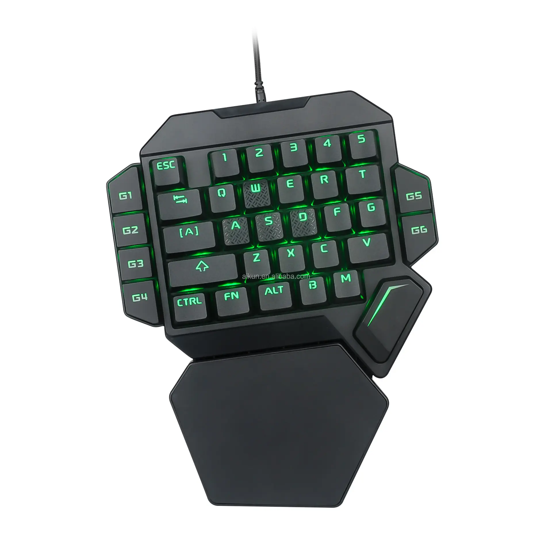 AIKUN GX350 Wired RGB Backlight Gaming Keyboard Mechanical Switches Multimedia One Hand Mini Portable Keyboards