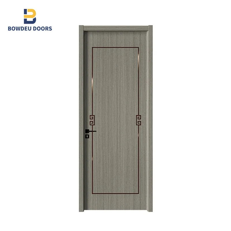 Di alta qualità all'ingrosso della fabbrica popolare porta wpc camera da letto di lusso impermeabile pelle pannello interno porta di legno per case porte in legno
