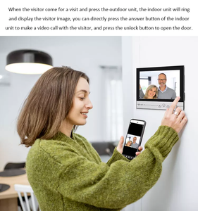 Timbre de puerta con WiFi, cámara de vídeo, intercomunicador con 4 cables, sistema de intercomunicación de teléfono para Villa, casa y apartamento, 9 pulgadas - Product Image 5