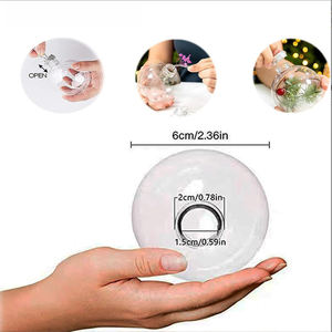 Bán buôn giá rẻ treo trống đồng bằng rõ ràng giáng sinh Vòng phẳng đĩa thủy tinh bóng đồ trang trí đồ trang sức để hiển thị chỉ - Product Image 5