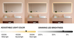Bollen framework chống sương mù sang trọng thông minh Màn hình cảm ứng LED trở lại ánh sáng Gương phòng tắm - Product Image 6