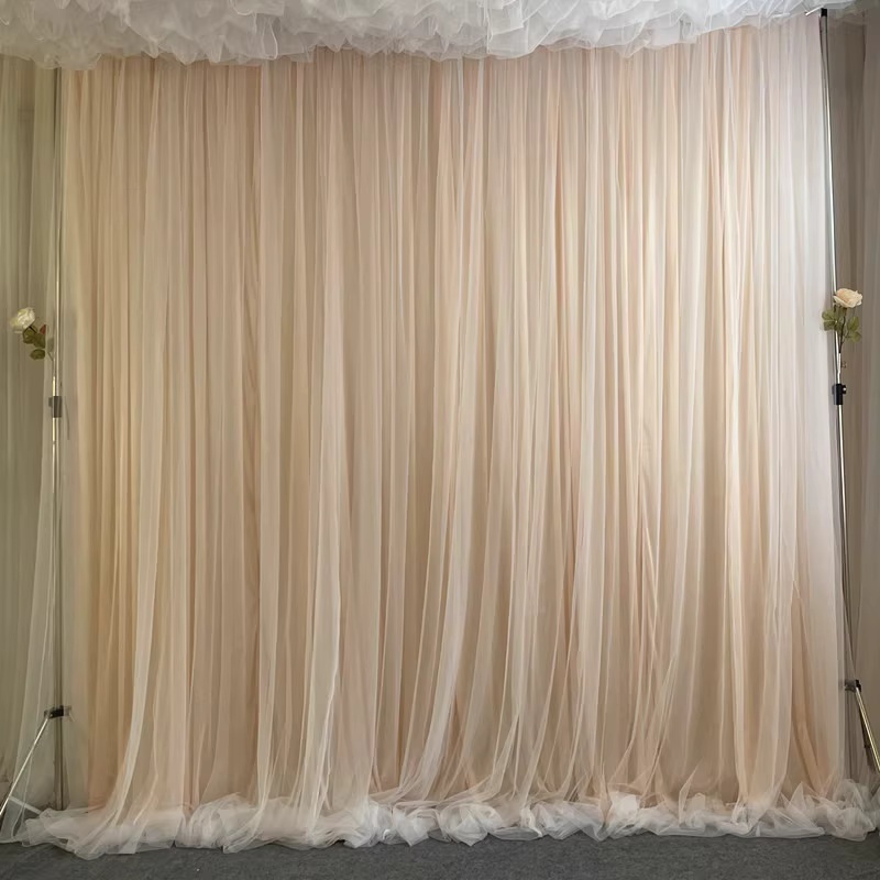 N°31 champagne clair + tulle blanc
