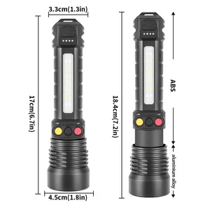 ไฟฉายรถไฟ LED กลางแจ้งกันน้ำ10โหมด USB สีเขียวเหลืองแดงขาวแฟลชสำหรับรถไฟฉุกเฉิน - Product Image 1