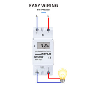 THC30A Din Rail 2 fili settimanale 7 giorni programmabile Digital TIME SWITCH relè controllo Timer uscita diretta 30A - Product Image 5