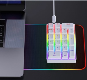 ¡YF20 20-Key Wired USB Type-c Ergonómico RGB Mini Teclado numérico mecánico para juegos de computadora de oficina y negocios en Stock! - Product Image 6