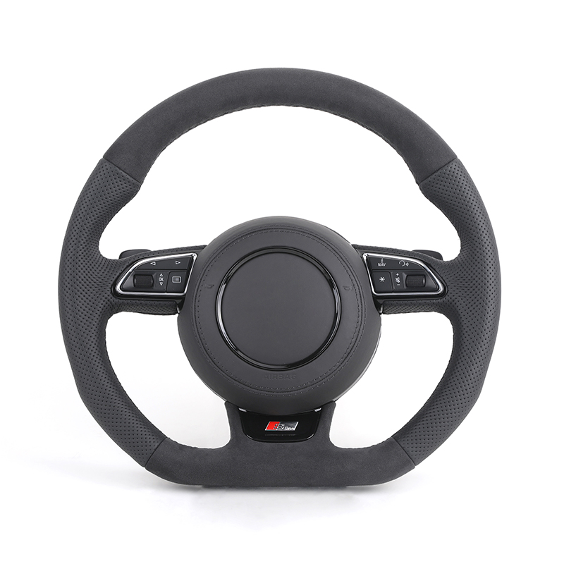Cuir semi-perforé + Alcantara