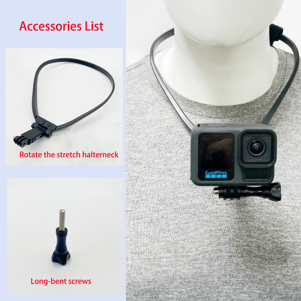 Black - Swivel neck + screw