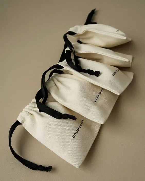 Hot Selling Recycle Organic Cotton Small Canvas Hemp Fabric Gift Drawstring Dust Bag Jewelry Pouch Bags