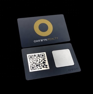 Custom Mirror Reflective Vip Member Laser Engraving Business NFC RFID Metal Cards With Chip Slot/Logo/Qr <strong>Code</strong> - Product Image 1