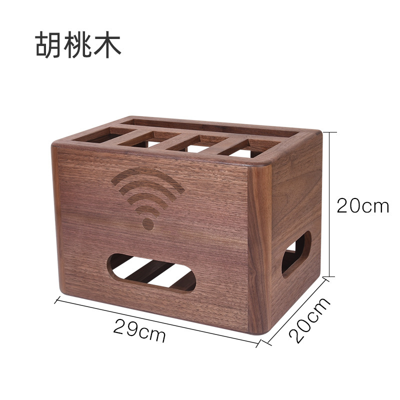 Router storage box made of walnut wood