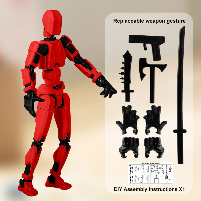 Arma Mech-4 roja grande 4 modo