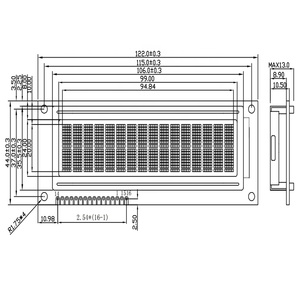 Módulo de caracteres grandes de matriz de puntos, 16 Pines, 16x2, pantalla Lcd azul y verde, 1602 - Product Image 6
